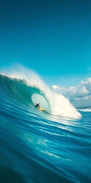 Epic left-hand surf breaks at Chicama, Peru's legendary wave,  beach,  natural wonder