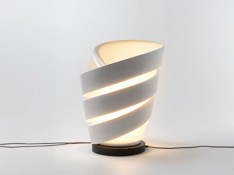 Minimal sculptural lamp ideal for modern decor branding creative lighting visuals and artistic design concepts
