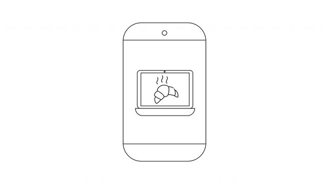 Online Bakery App Promotion - Croissant Ordering via Mobile.