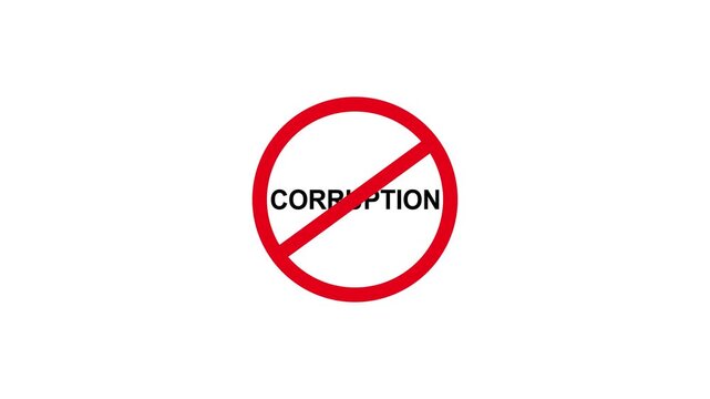 No corruption sign symbolizing anti-bribery, ethics, and transparency in business and government anti-corruption