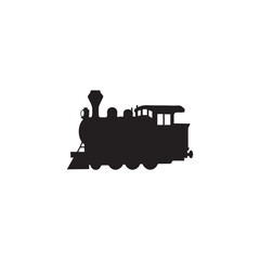 Fototapeta premium steam locomotive engine vector illustration on white background. vintage railroad transportation graphic. retro train for travel and railway themed designs.