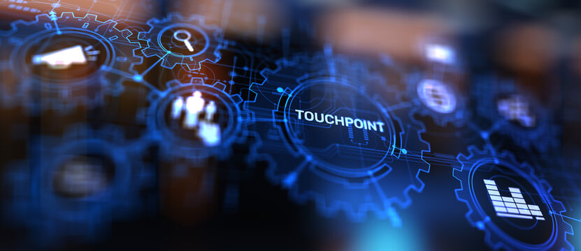Touchpoint. Business strategy advertising and marketing concept.