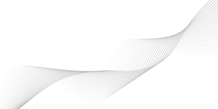 Futuristic white abstract background. Modern grey wave line