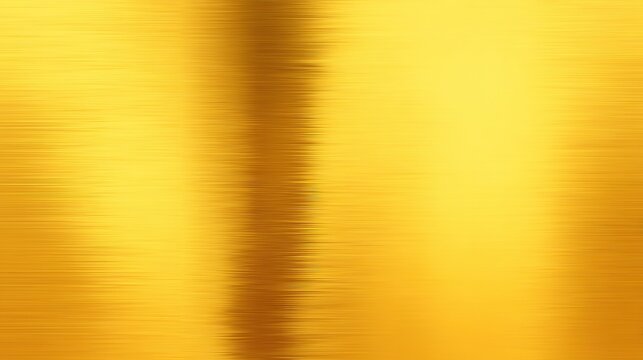 Yellow Gold Vertical Gradient Brush Texture Background Shiny Metal Plate Light Reflection Soft Focus For Poster Banner Wallpaper Design