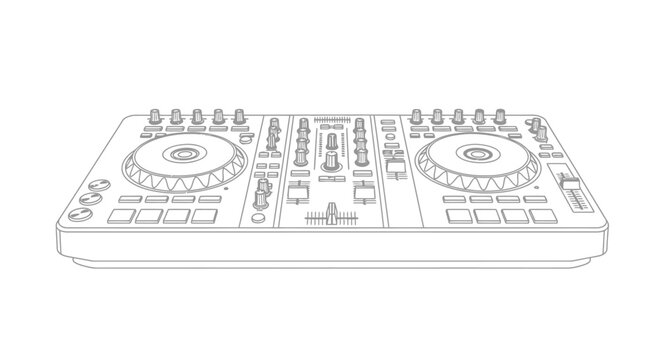 DJ controller equipment for music production and live performance