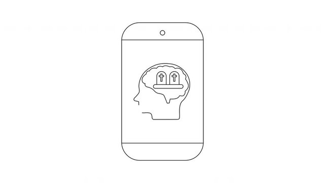 Smartphone App with Cemetery Concept - Digital Memorials.