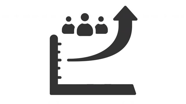 Animated population growth icon