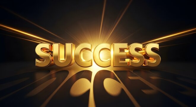 success word on digital background