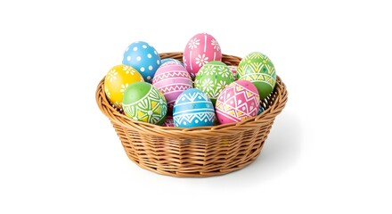 Fototapeta premium easter eggs in basket