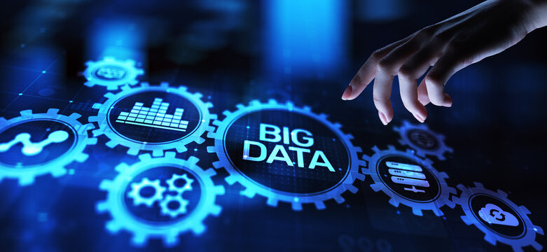 Big data analytics platform, business intelligence and modern technology concept on vitual screen.