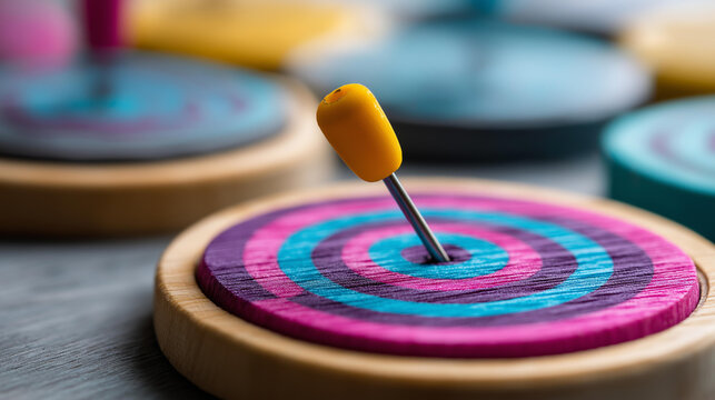 Purpose alignment concept with inner motivation and strategic direction symbols, authentic leadership and value-driven decision making, with copy space