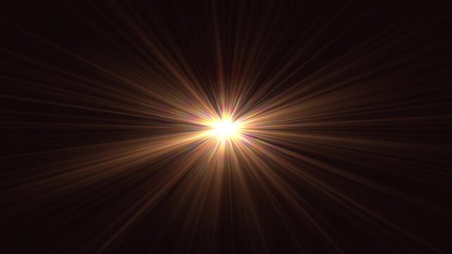 explosive golden light rays background sun burst animation