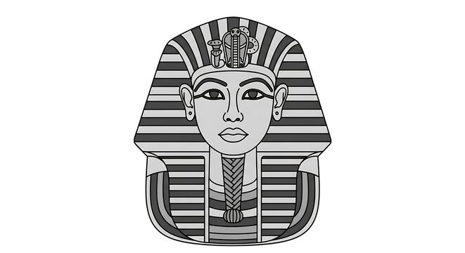 Tutankhamun Mask Icon.