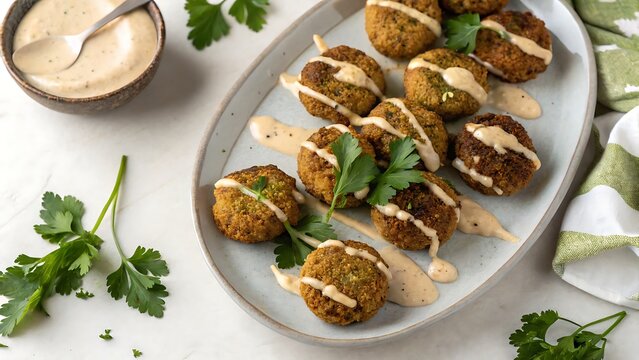 Fried potatoes cutles on the plate