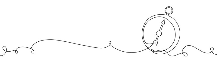 Continuous one line compass art journey adventure illustration single map. Compass one line doodle icon travel direction drawing future plane north outline vector old navigate draw simple paper banner © Максим Зайков