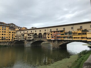 Fototapeta premium Ponte Vecchio Bridge Florence Italy Over Arno River