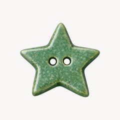 Obraz premium Green star-shaped button design