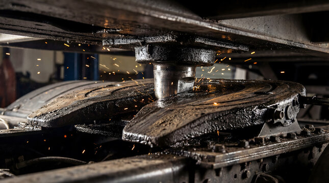 Fifth wheel kingpin coupling creating sparks and friction