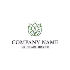 Fototapeta premium Lotus Flower Logo for Skincare Brand.