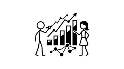 Fototapeta premium Business Team Analyzing Growth Charts