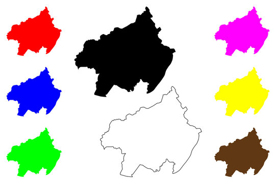Blackburn city (United Kingdom of Great Britain and Northern Ireland, UK, England) map vector illustration, scribble sketch Blackburn map