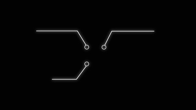 Four callout Hud elements animation on black screen, four Call out Hud design, 4k video