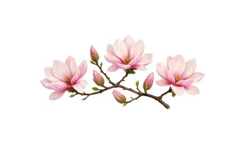 Obraz premium Elegant magnolia branch illustration
