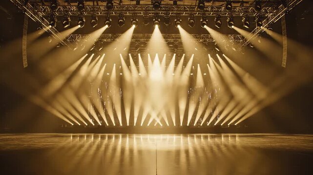 Empty stage with dramatic lighting for commercial advertising, marketing campaigns, and creative projects