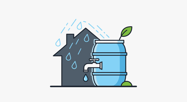 Rainwater Harvesting System Barrel House.