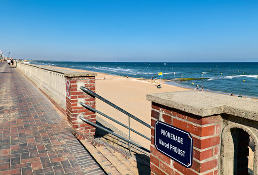 Promenade Marcel Proust in Cabourg Normandy France by the sea