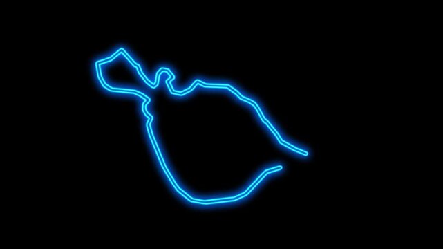 Heard Island and McDonald Islands Country Map Neon Lights, Abstract Heard Island and McDonald Islands Neon Lights Map Opener Suitable for Politics, Elections, Travel, News and Sports Events