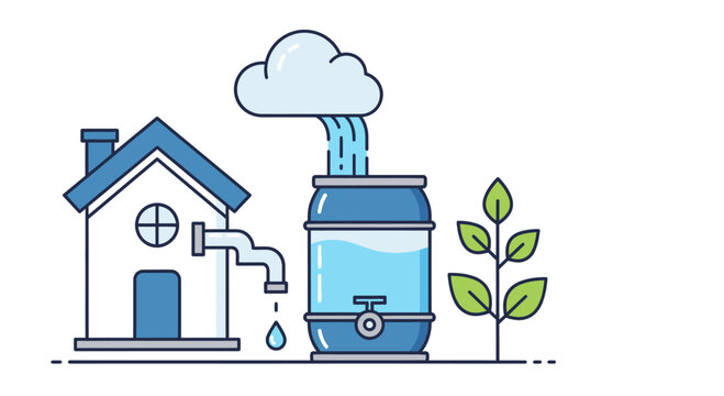 Rainwater Harvesting System For Home.