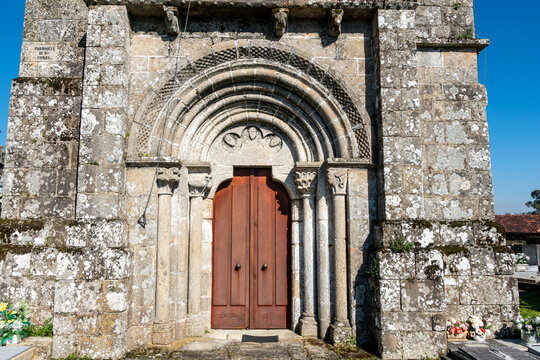Romanesque Portal of Santa Comba de Treboedo Church, 12th Century, Maside, Ourense