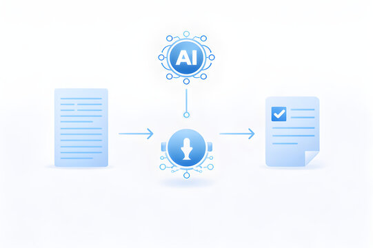 AI Document Summarization Workflow Illustration