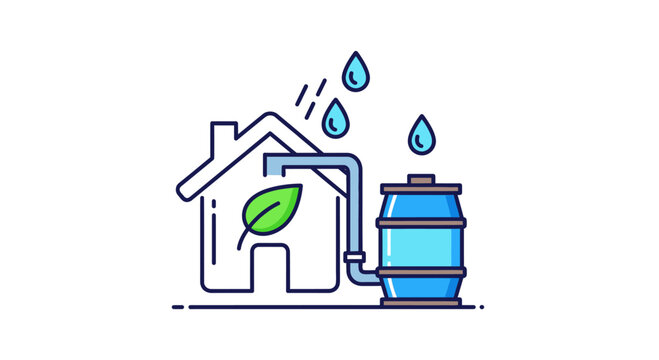 Rainwater Harvesting System For Home.
