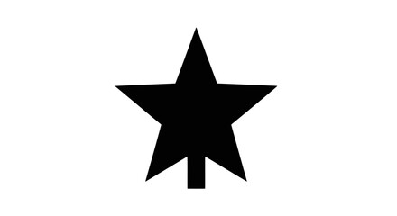 Obraz premium Black five-pointed star icon isolated on white background for design and holiday themes