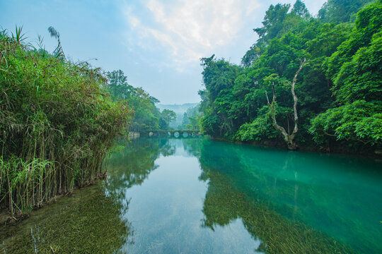 Morning Scenery at Xiaoqikong, Libo, Guizhou