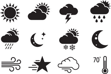 Fototapeta premium Black and white weather forecast weather forecast 
