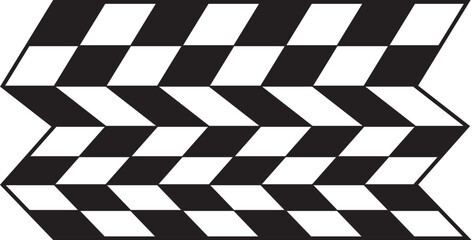 Obraz premium checkered flag on black and white color design illustration vector file