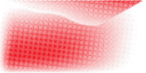 Fototapeta premium Red color halftone gradient texture. Vanishing cartoon polka dot background. Repeating dotted gradation pattern. Fading comic pop art overlay backdrop. Raster halftone effect wallpaper. Vector