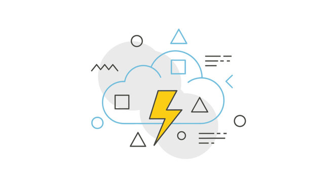 Electricity Lightning Bolt Icon Symbol.
