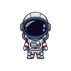 Obraz premium Chibi astronaut in vibrant colors and spacesuit