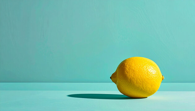 Single Bright Yellow Lemon