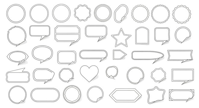 Doodle Frames and Speech Bubbles Collection.