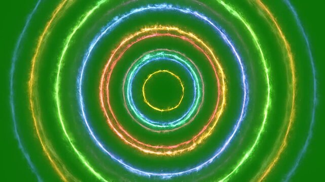 Supernova Explosion Energy Wave Animation on Green Screen Background
