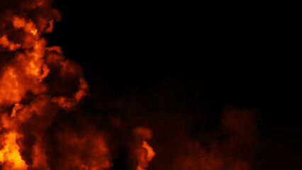 Fototapeta premium Fog and mist effect on black background. Smoke texture overlay.