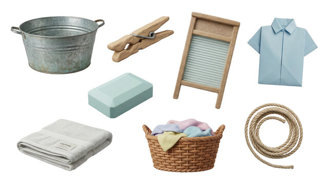 Laundry Day Still Life: Vintage and Minimalist Elements