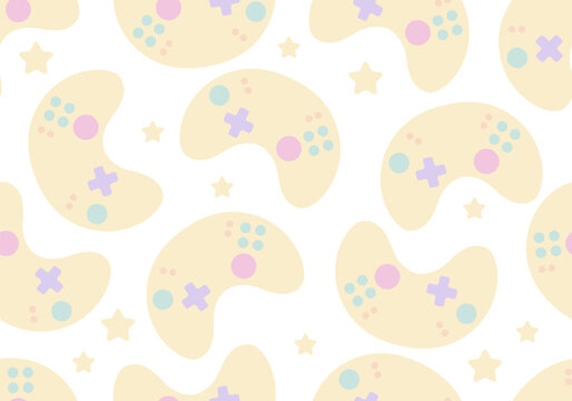 Video Game Controller Pattern. Game Controller Seamless Pattern. Gamer seamless pattern. Gamepad controller