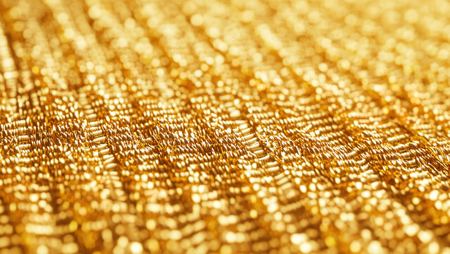 gold nylon cloth texture background, fabric 