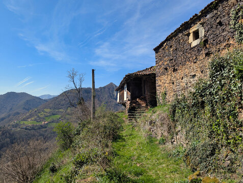 Quintanal village, Belmonte de Miranda, Asturias, Spain